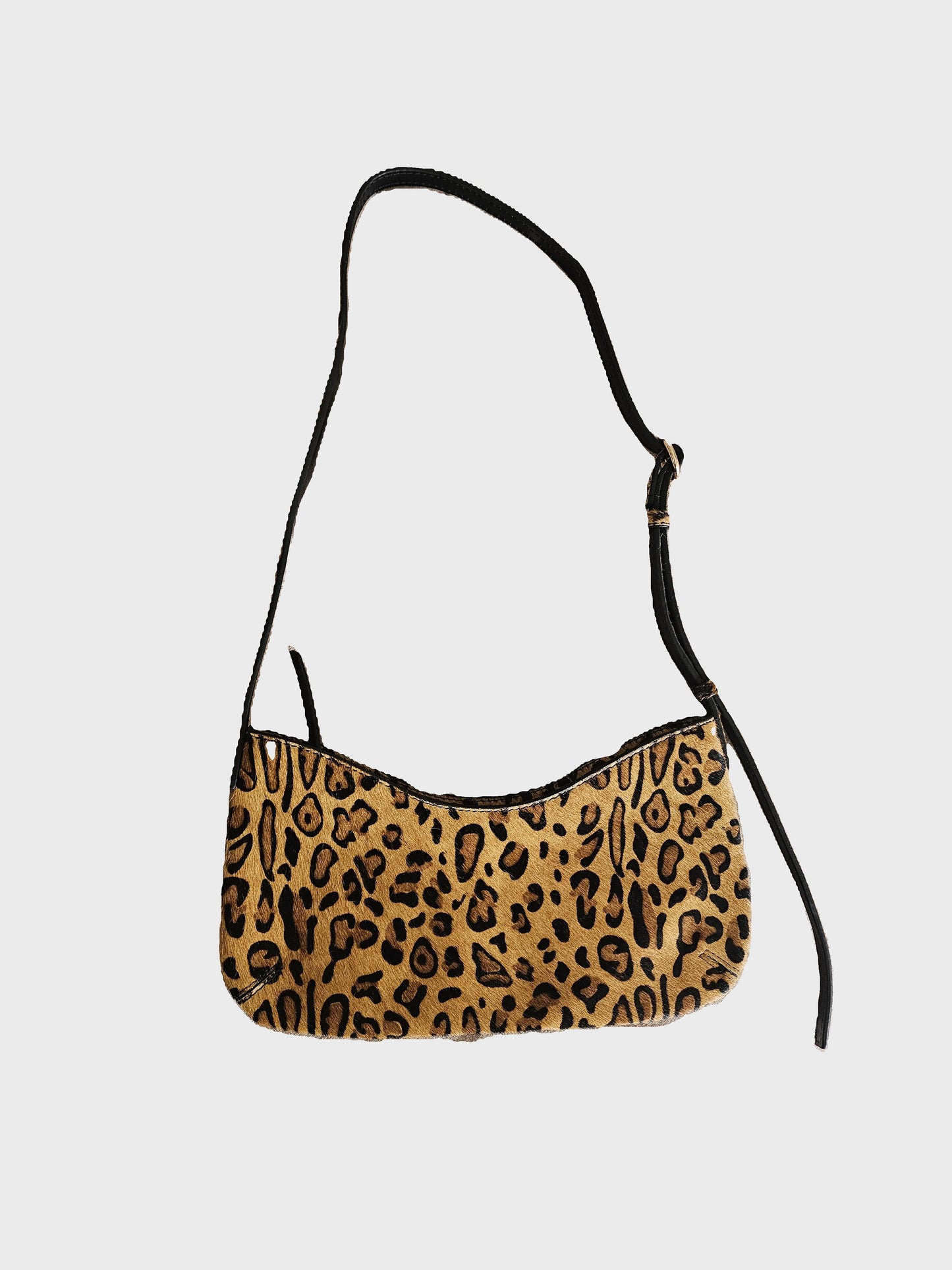 Sac baguette léopard - en cuir