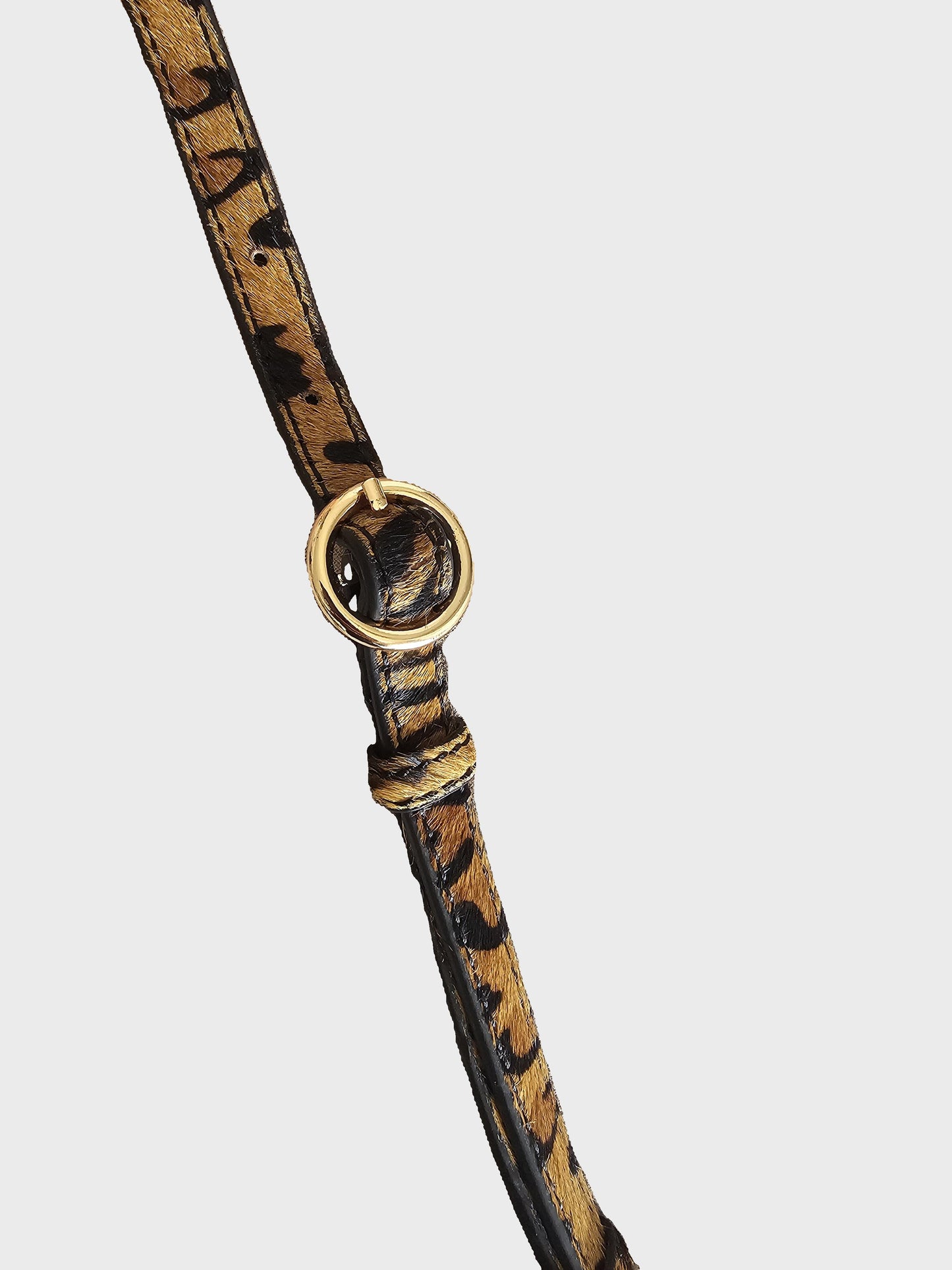 Sac baguette léopard - en cuir