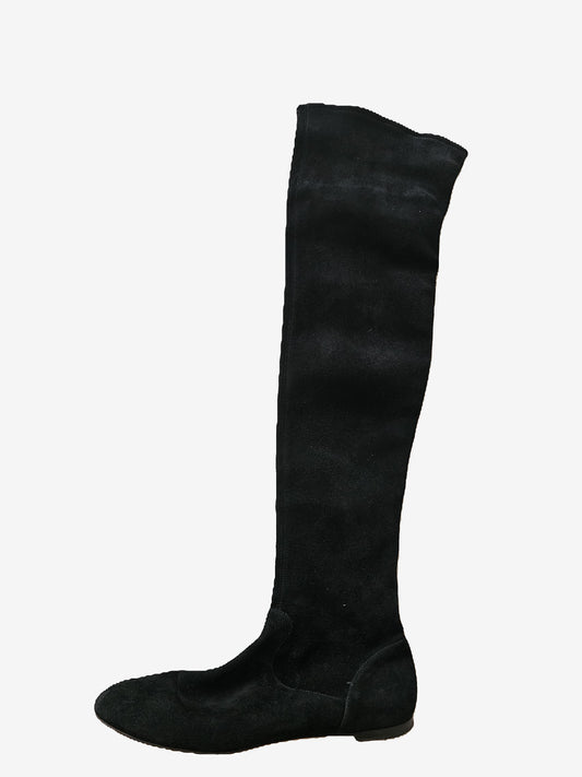 Cuissardes en daim noir Gianvito Ross - Taille 40