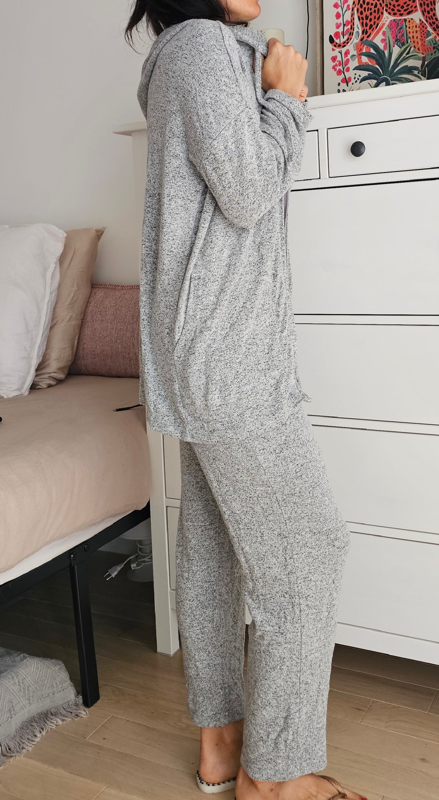 Ensemble cocooning gris chiné Linvosges - 36/38