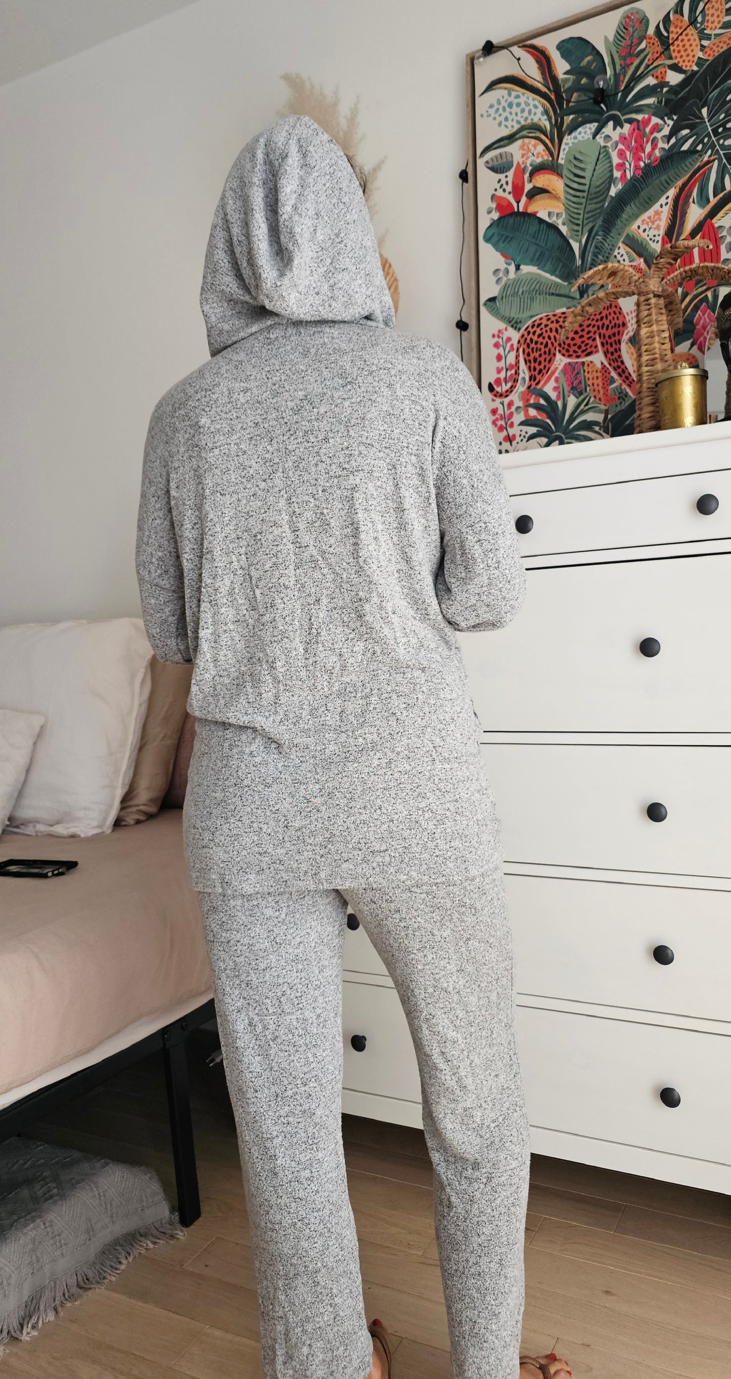 Ensemble cocooning gris chiné Linvosges - 36/38