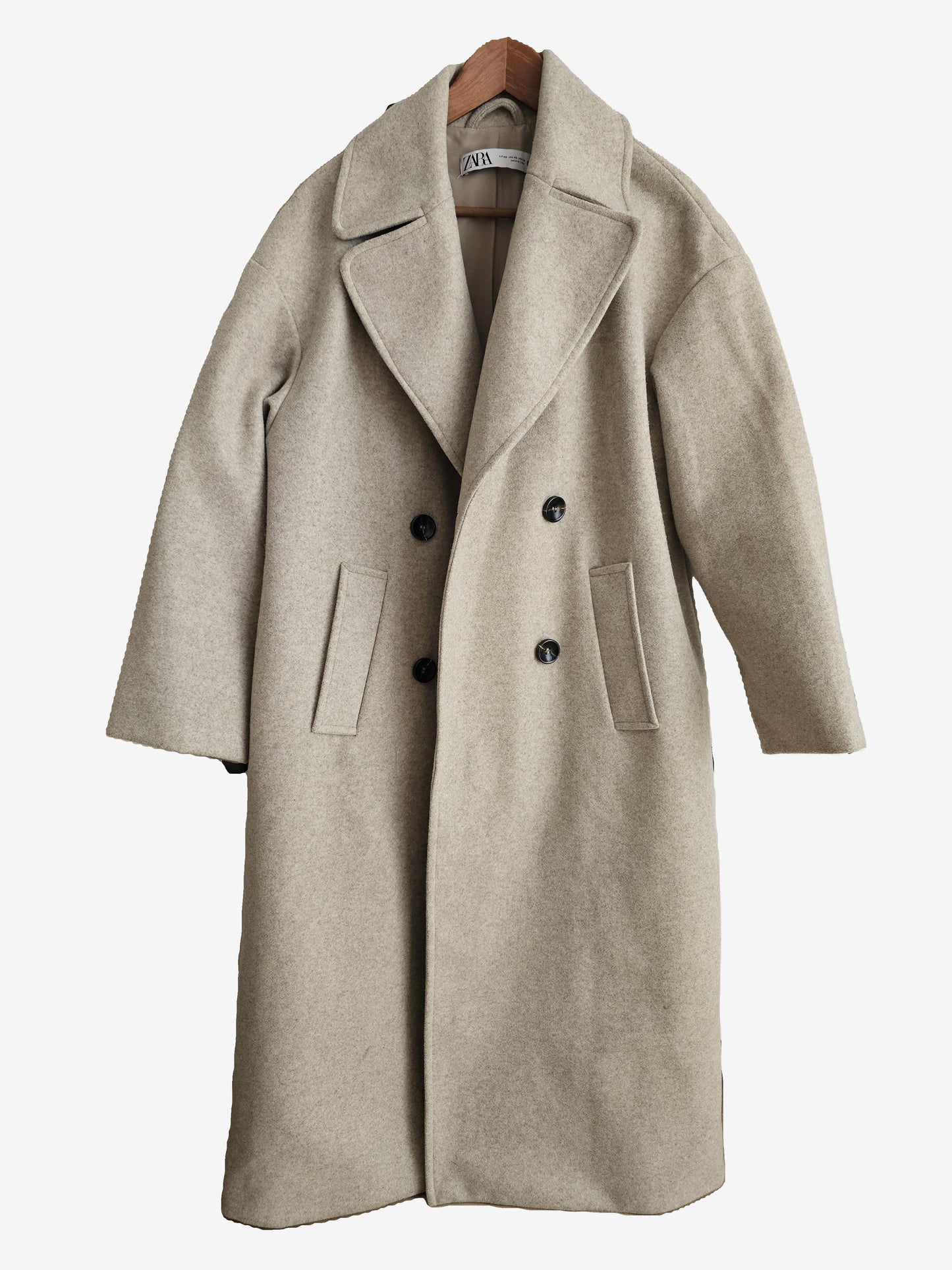 Manteau oversize croisé beige Zara - XS