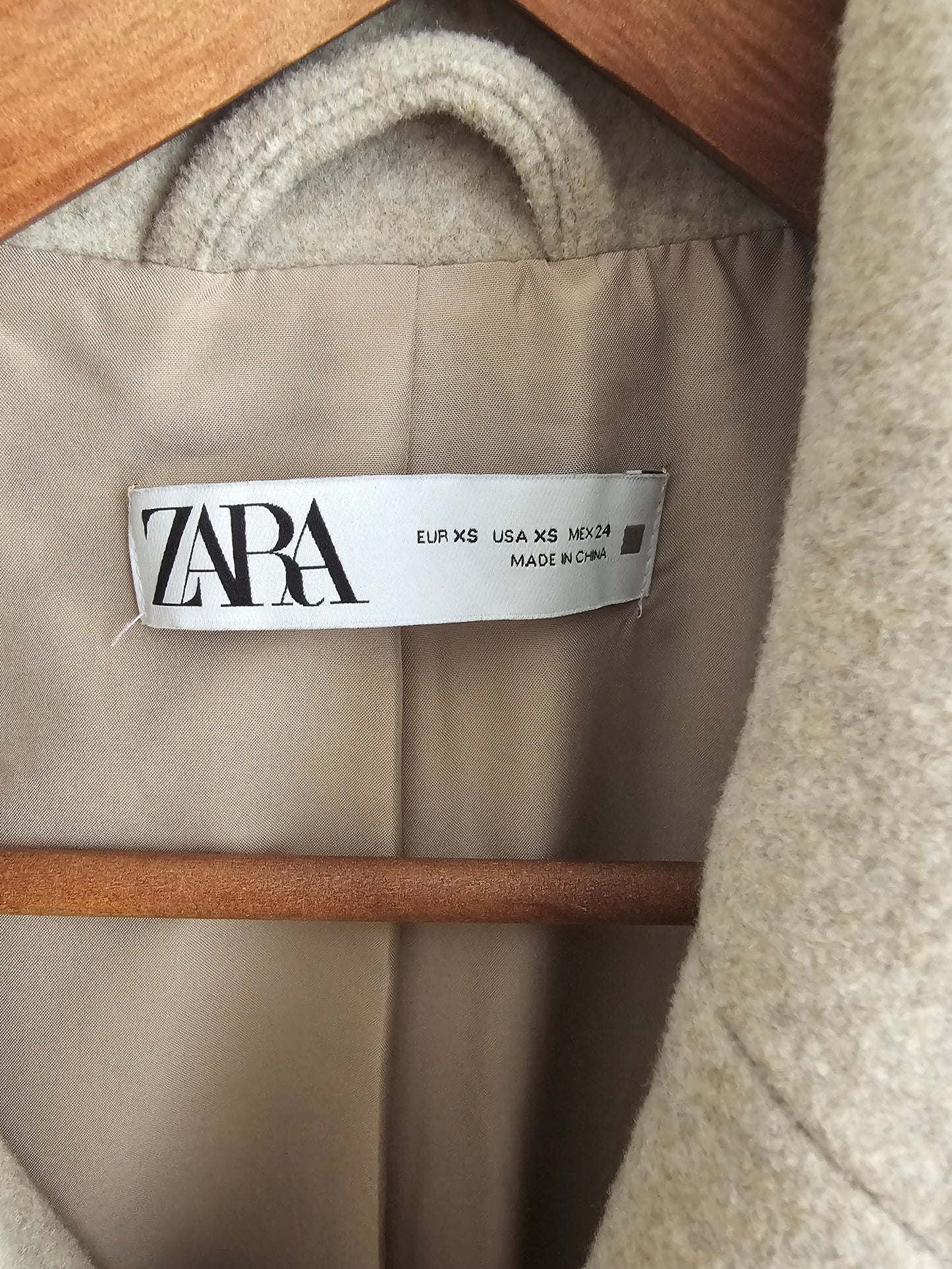 Manteau oversize croisé beige Zara - XS
