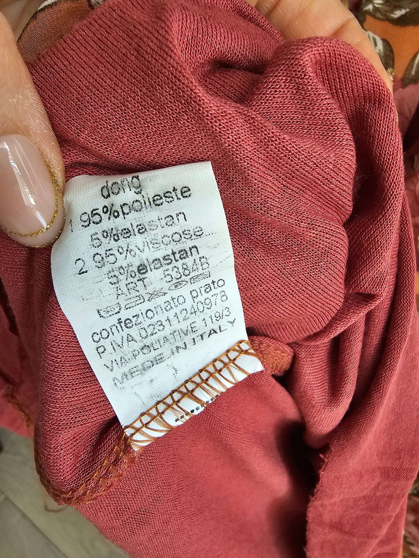 Robe fleurie orangée – Taille S