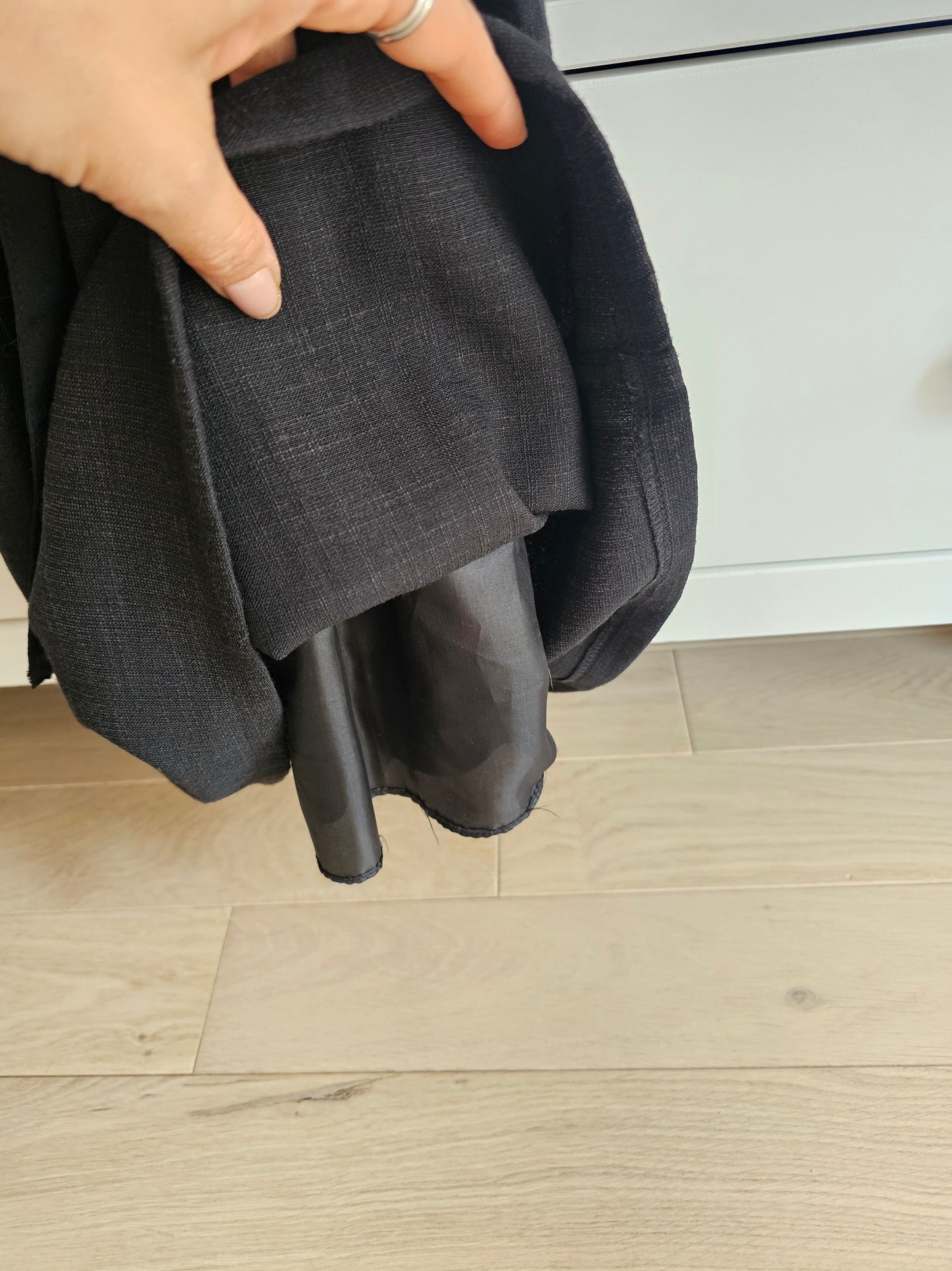 Robe noire ceinturée élégante – Taille S/M