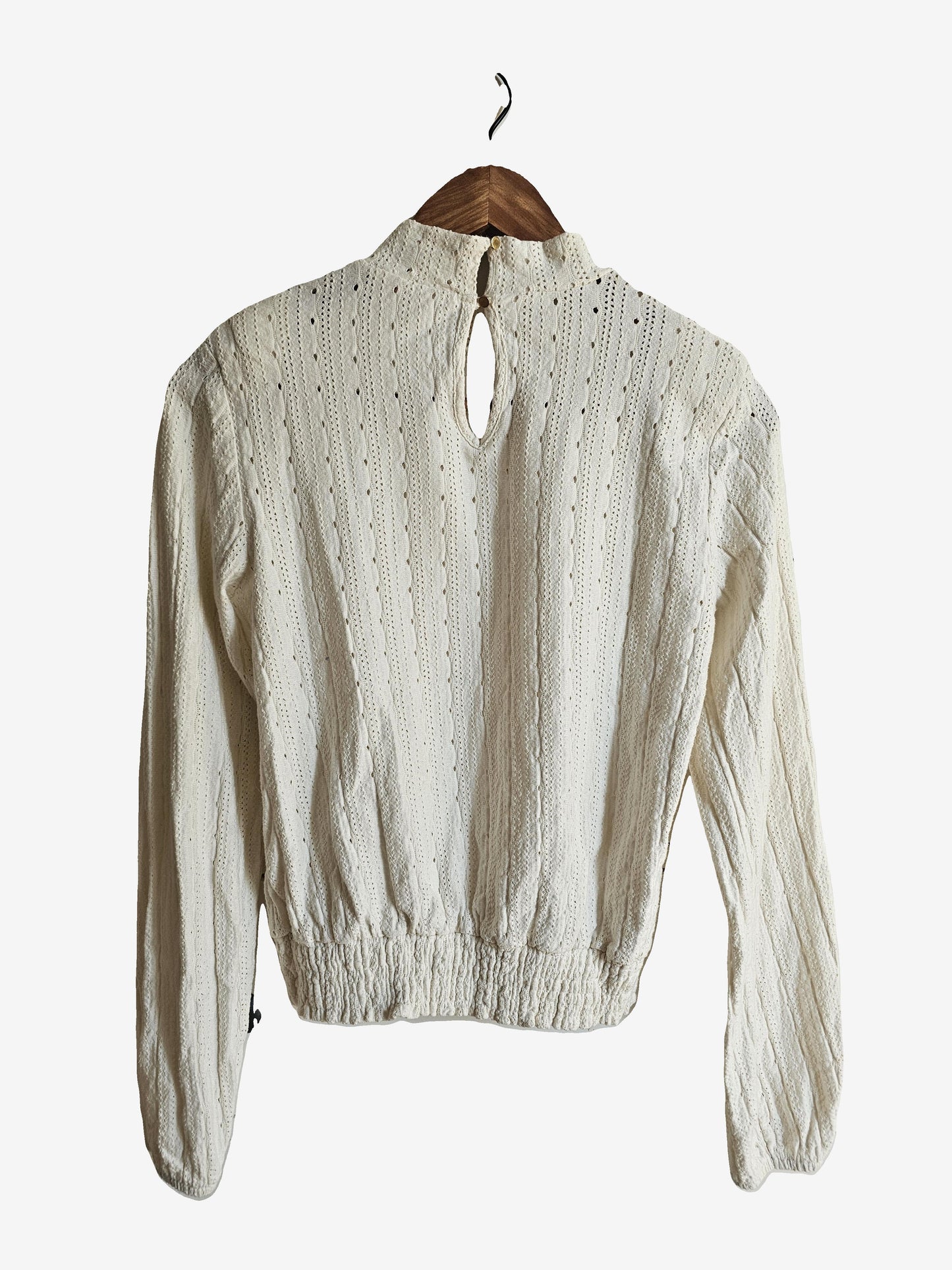 Haut blanc ajouré romantique - Taille S