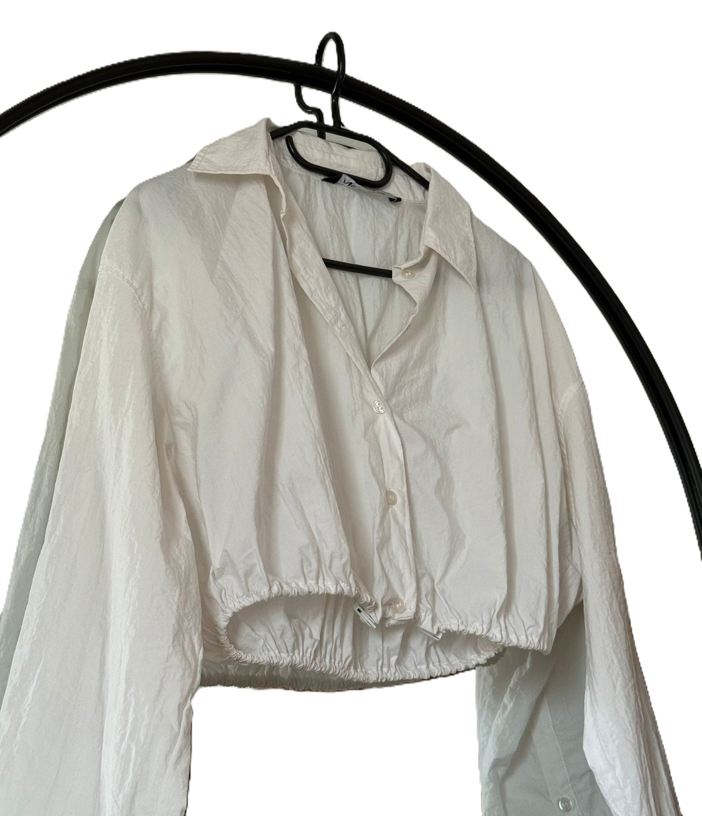 Chemise crop top blanche Zara 